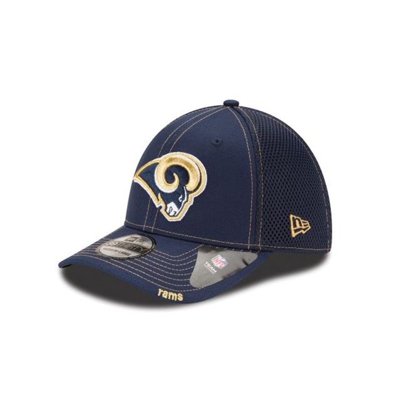 NFL Los Angeles Rams Neo 39Thirty Stretch Fit (MKR1802) - Blue New Era Caps